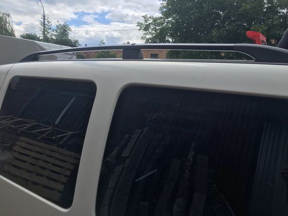 Черные рейлинги Пластиковые ножки для Fiat Doblo I 2001-2005 гг | Зображення 5