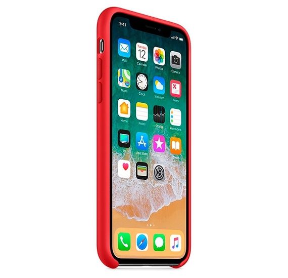 Силіконовий чохол Apple Silicone Case Red для iPhone X | Зображення 1