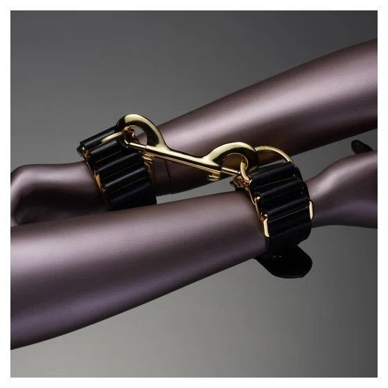 Наручники БДСМ для пар, фіксатори рук Upko Indulge In The Restraints Collection — шкіра та цинковий сплав | Зображення 3