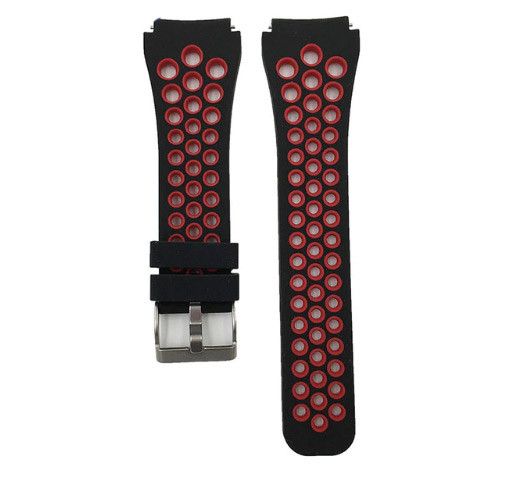 Спортивный ремешок с перфорацией для часов Xiaomi Huami Amazfit SportWatch 2 / Amazfit Stratos - Black&Red