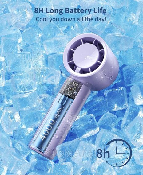 Ручной портативный аккумуляторный вентилятор с LED дисплеем coldSky Handheld Fan 4000mAh | Зображення 4