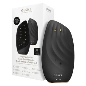 Очистительная щетка для лица GESKE Sonic Thermo Facial Brush&Face-Lifter 8в1 white, Серый