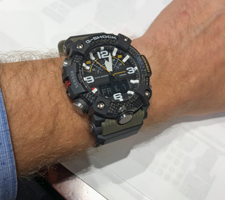 Стильні полімерні чоловічі наручні годинники Casio оригінал Японія G-Shock GG-B100-1A3ER з полімерним ремінцем | Зображення 3
