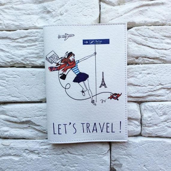 Обкладинка для паспорта Let's travel to Paris | Зображення 1