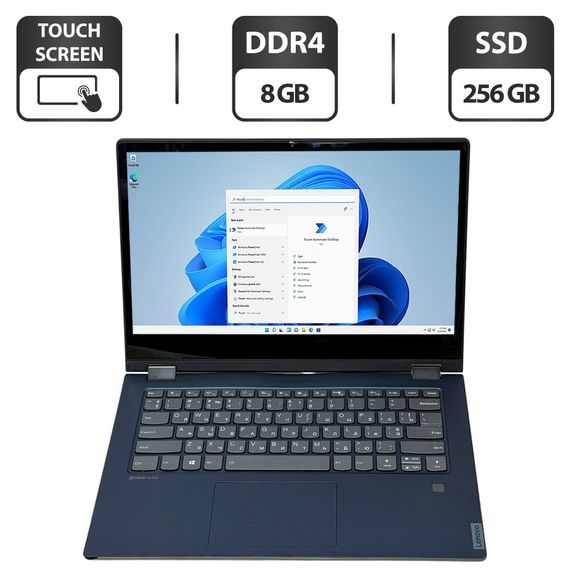 Ноутбук-трансформер Б-класс Lenovo IdeaPad Flex 14IWL / 14" (1920x1080) IPS Touch / Intel Core i5-8265U (4 (8) ядра по 1.6 - 3.9 GHz) / 8 GB DDR4 / 256 GB SSD / Intel UHD Graphics / WebCam / Windows 11 Pro б/у