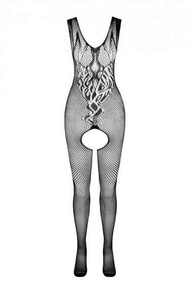 Бодістокінг з крилами Passion BS098 One Size, black, середня сітка, відкритий доступ | Зображення 2