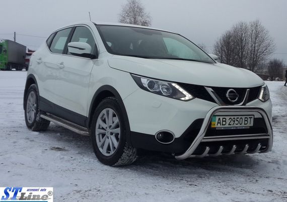 Кенгурятник WT003 (нерж) для Nissan Qashqai 2014-2021рр | Зображення 2