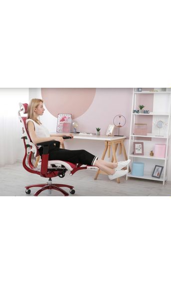 Кресло офисное GT RACER X-815L WHITERED | Зображення 6
