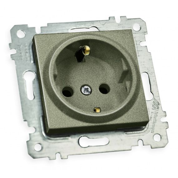Механізм розетки з/з, 16А, RITA, Mutlusan, "графіт", (арт.47-07-66)