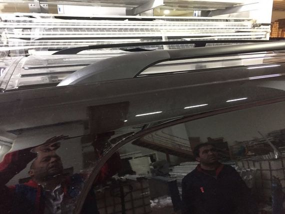 Рейлінги чорні Elite (пласт. ніжки.) Коротка база (SHORT) для Mercedes Vito W639 2004-2015рр | Зображення 7