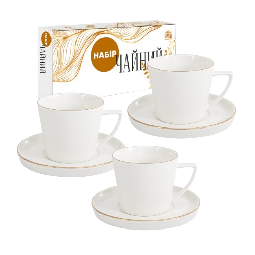 Сервіз чайний Вітрила 12 предметів (ч.300мл/блюдце d14,5см) 1753-16 S&T