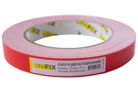 Лента двухсторонняя Unifix - 15 мм x 5 м вспененная белая (PN-1505W)