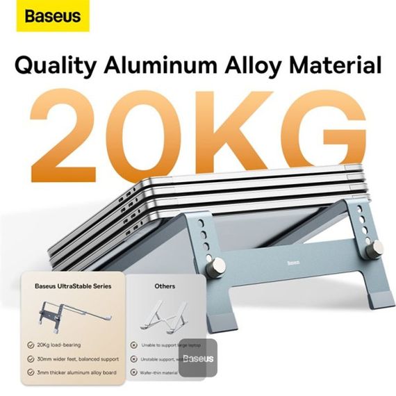 Підставка для ноутбуку Baseus UltraStable (4-Gear Adjustable) (B10053100811-00) Space grey | Зображення 5