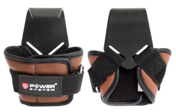 Гаки для тяги на зап'ястя Power System PS-3300 Hooks Brown L (PS-3300_L_Brown) | Зображення 2