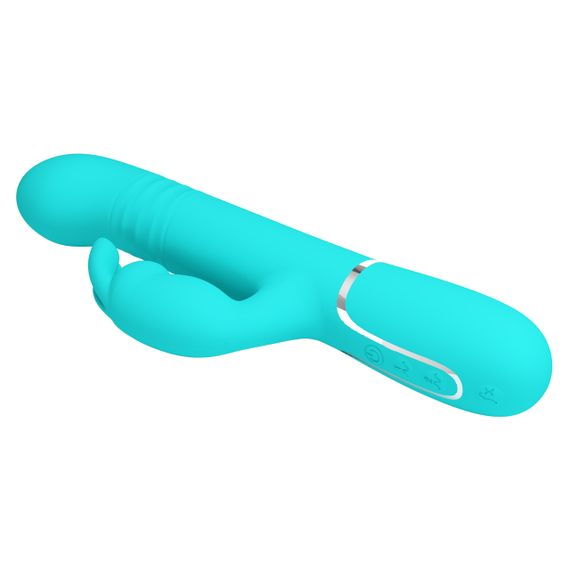 Вібромасажер із поступальним рухом серії Pretty Love - Coale Twinkled Tenderness Green 7 vibration functions 4 rolling Sex Aura | Зображення 6