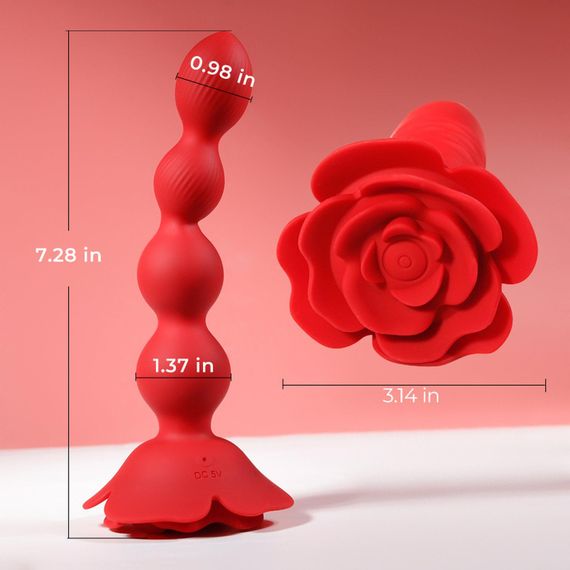 Анальний стимулятор - Rose Rotating Anal Beads | Зображення 6