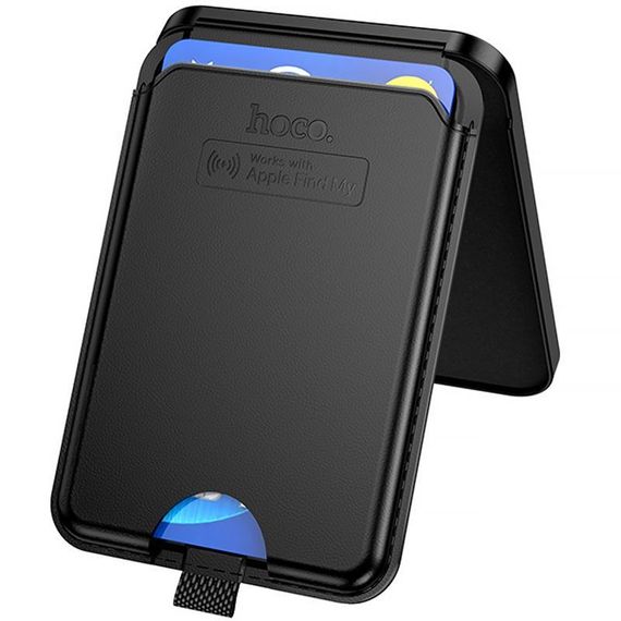 Кардхолдер магнитный Hoco E91I Tiger с трекером 120 mAh Black | Зображення 4