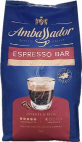 Кофе в зернах Ambassador Espresso Bar 1кг Польша Амбассадор Еспрессо Крепкий