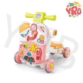 Каталка ігровий центр Перші кроки 886-17/886-18 6в1 батарейка, музика, світло 2 кольори,кор.52.5x18.5x44 см