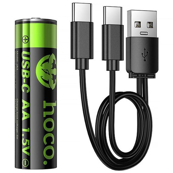 Акумуляторні батарейки Hoco JA3 (AA) Energy 2 pcs Black