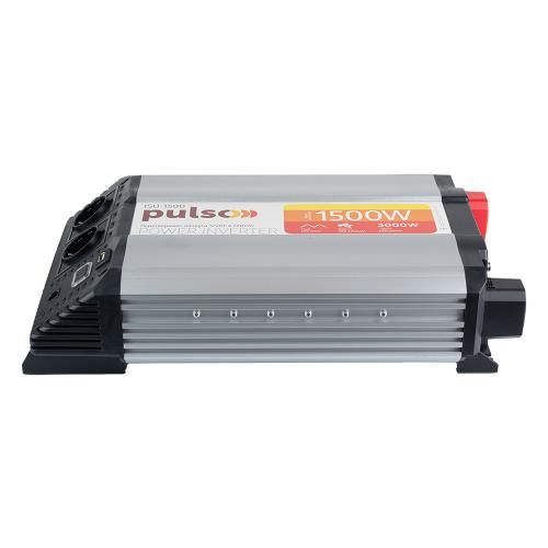 Перетворювач напруги PULSO/ISU-1500/12V-220V/1500W/LCD/USB-5VDC2.0A/син.хвиля/клеми | Зображення 6