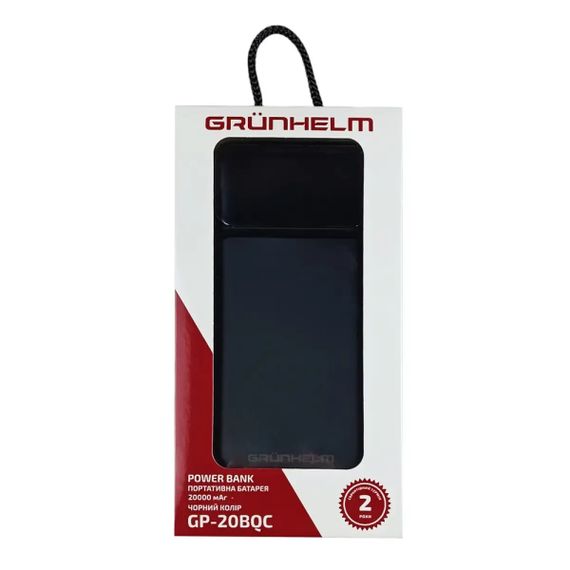 Повербанк Grunhelm GP-20BQC 20000 mAh черный | Зображення 6