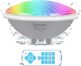 Світлодіодна лампа RGB для освітлення басейну KWODE PAR56 58 Вт IP68 водонепроникна пульт таймер 12В підводне світло прожектор