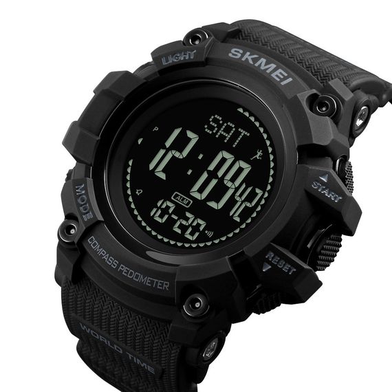 Skmei 1356BK Black + Compass | Зображення 1