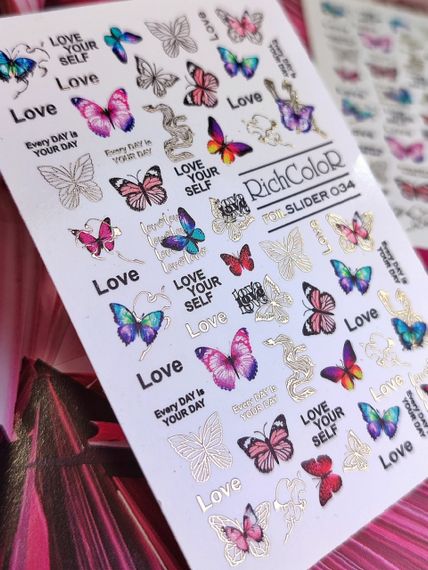 Фольгований слайдер RichColor 034 на водяній основі (6.5x9.5см) | Зображення 2