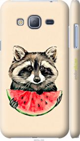 Чохол на Samsung Galaxy J3 Duos (2016) J320H Єнотик з кавуном "4605m-265-2448"