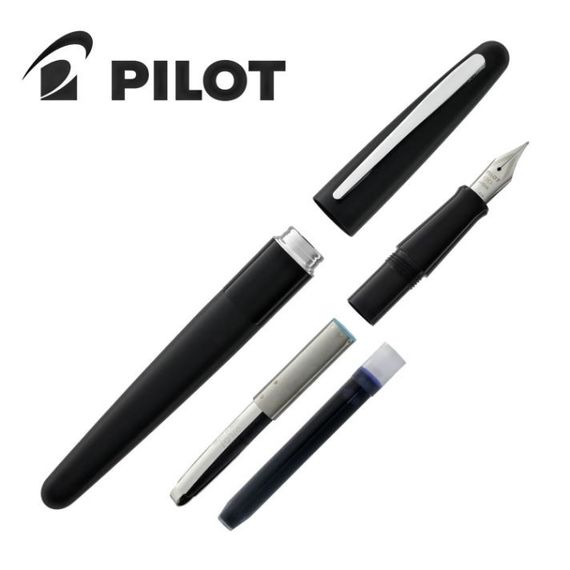 Металлическая перьевая ручка Pilot MR Metropolitan Retro Pop, серая, под картриджи Pilot, Плоское 1.0 мм | Зображення 2