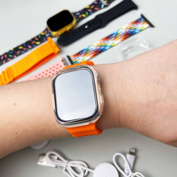 Комплект i60 - Watch Ultra 3 / Smart Watch 10 / Air Pro 2 / 7 ремінців / 2 захисних чохла (Помаранчевий) | Зображення 7