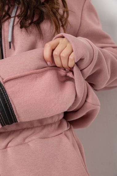 Спортивний костюм жіночий на флісі, колір пудровий, 244R1555 | Зображення 6