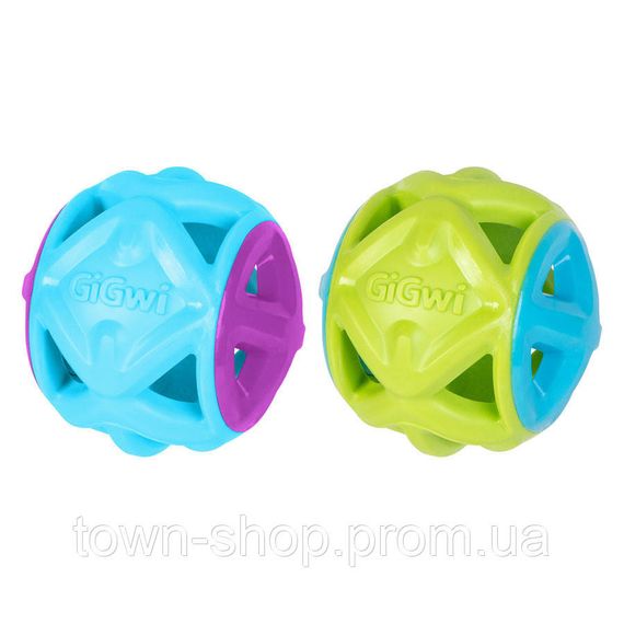 Игрушка для собак Мяч GiGwi Basic EDGE, голубой, резина, 9 см