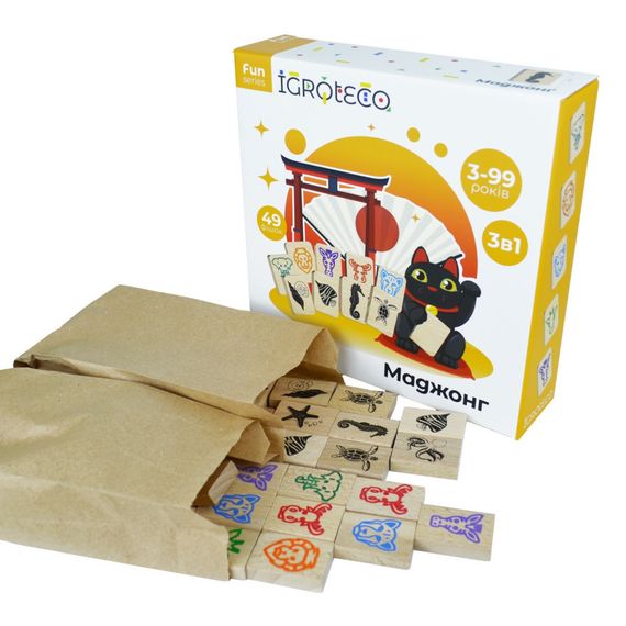 Деревянная игра "Детский маджонг" 900552, 49 деталей | Зображення 1