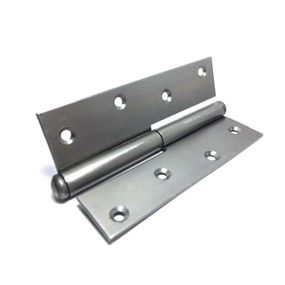 Петля дверная правая 110525, 110×80×1.3 мм, черная квадратная, металлическая