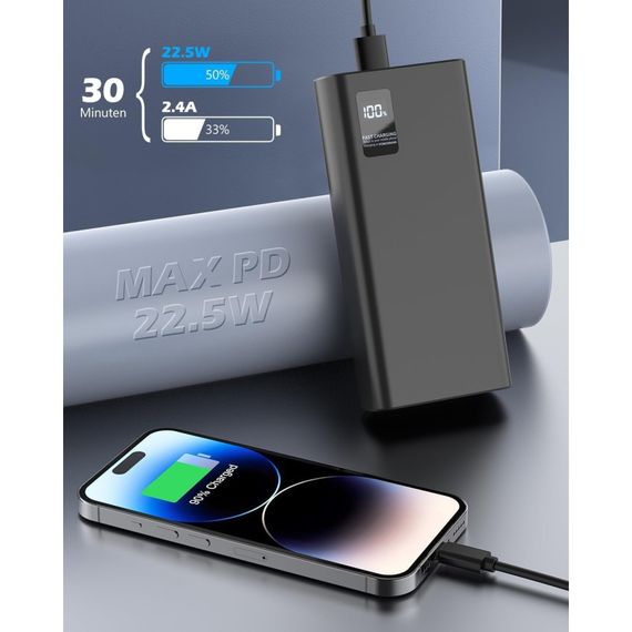 Повербанк Bogseth XHC-ZT02-PW 24000 мА·год, 22.5 W, USB C, Зовнішній акумулятор, | Зображення 1