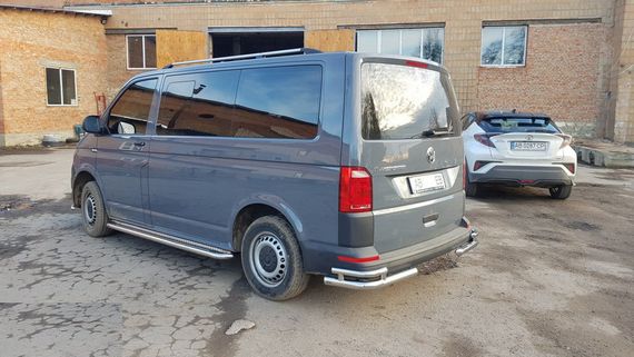Задние уголки AK003-Double (2 шт, нерж) для Volkswagen T6 2015-2024, | Зображення 4