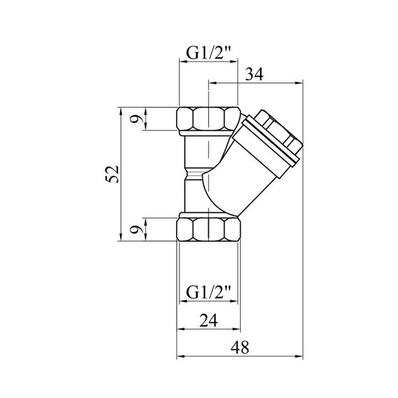 Фільтр грубої очистки Karro 1/2" ВВ латунний KR-5005 | Зображення 1
