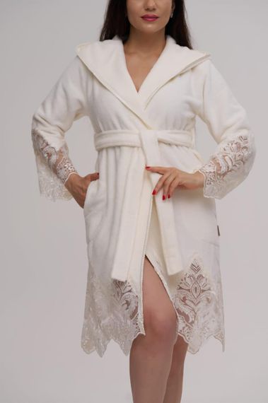 Женский халат Nusa 4350 кремовый L/XL | Зображення 6