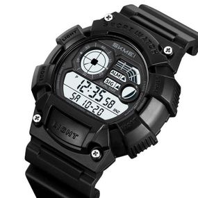 Годинники наручні електронні для хлопців SKMEI 2403BKWT, Армійські годинники протиударні LJ-83
