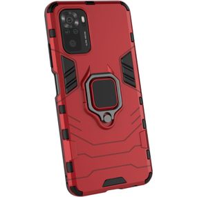 Ударопрочный чехол Transformer Ring for Magnet для Xiaomi Redmi Note 10 / Note 10s Red