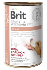 Вологий корм Brit Veterinary Diet для собак які страждають порушенням функції нирок з тунцем 400г