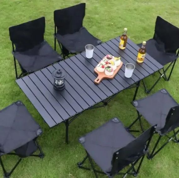 Складной туристический стол 95×55 см + 6 стульев | Зображення 2