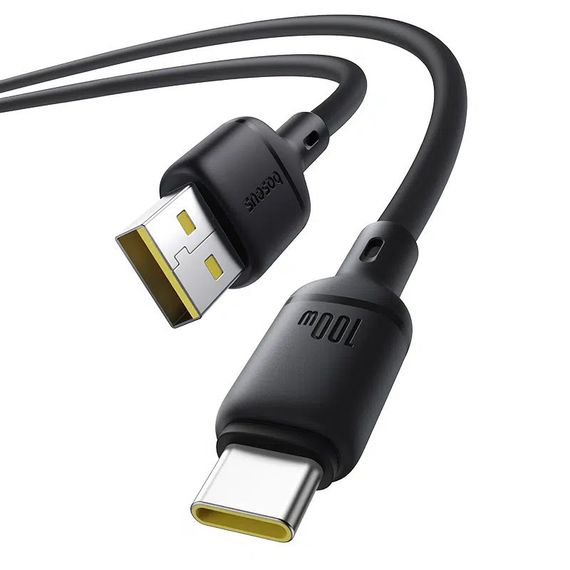 Дата кабель Baseus Silky Series OS Fast Charging USB to Type-C 100W (1m) (P10377703) Cluster Black | Зображення 2