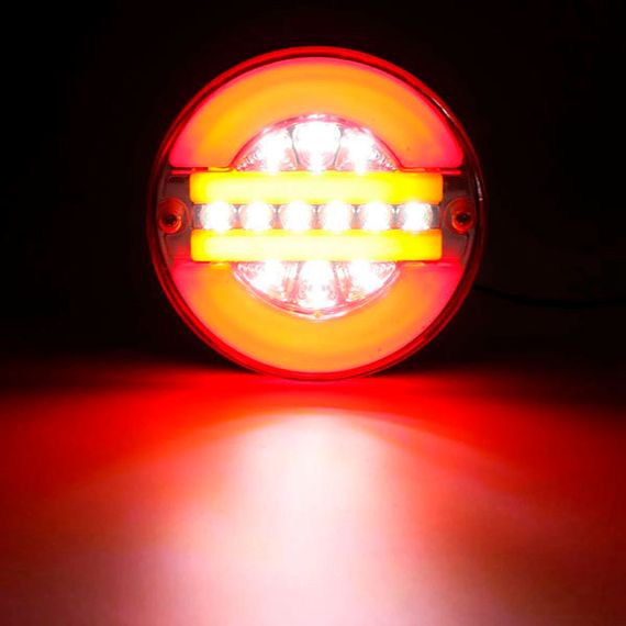 Ліхтар LED задній "Гамбургер" круглий 12В-24В 140х40 мм 5.5" | Зображення 1