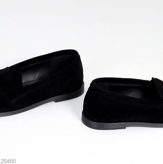 Удобные черные туфли лоферы натуральная замша в ассортименте | Зображення 4
