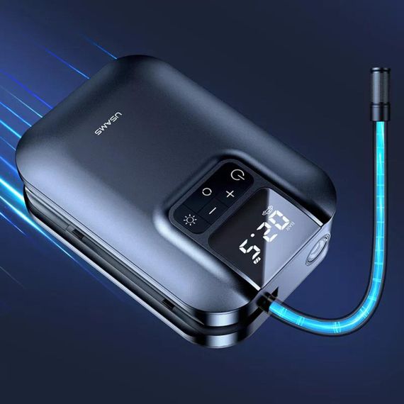 Автомобільний насос Usams US-ZB215 Mini Car Air Pump 5000mAh Black | Зображення 2