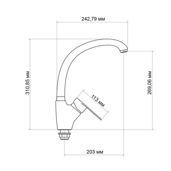 Смеситель для кухни Lidz Tani 007F (k40) LDTAN007FCRM44970 Chrome | Зображення 1