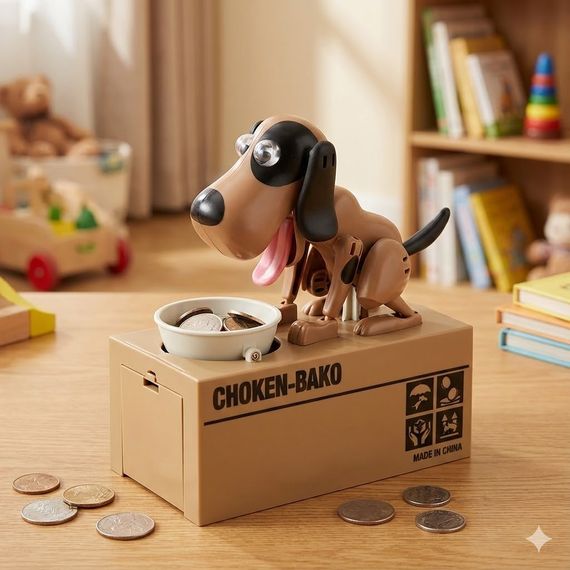 Інтерактивна скарбничка-собака My Dog Piggy Bank SN27, «голодний песик», що їсть монети, дитяча іграшка | Зображення 1